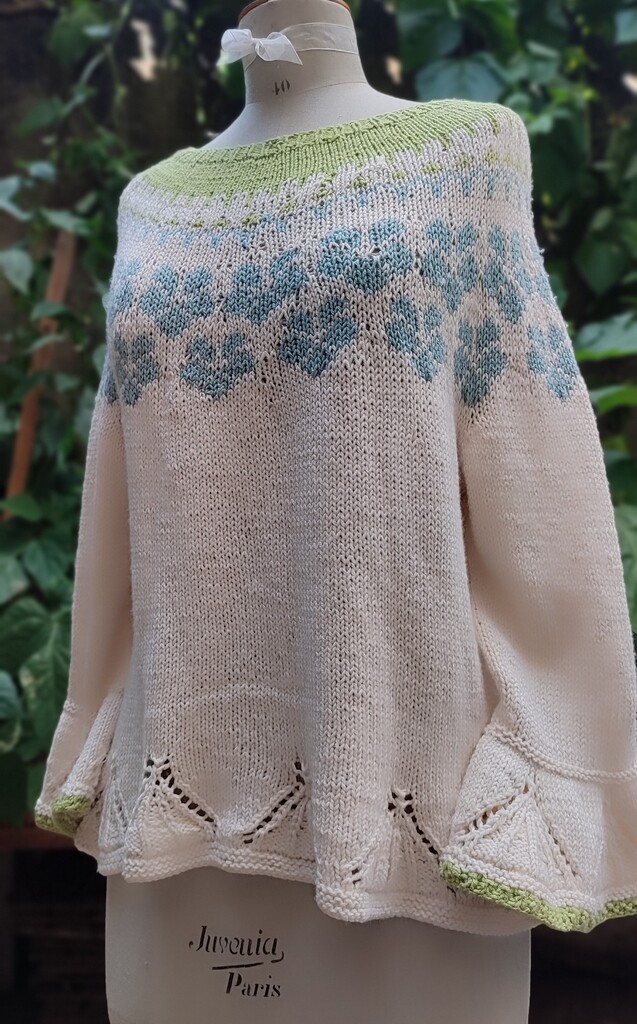 pull tricoté par christine dauzere