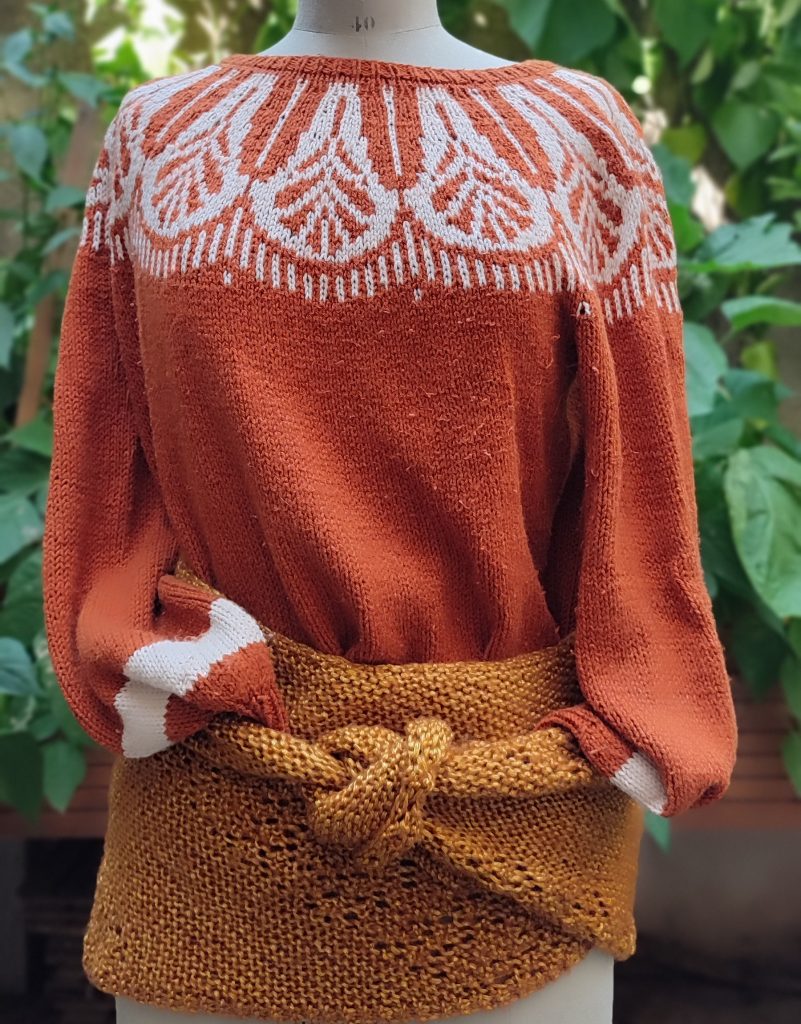 pull tricoté par christine dauzere