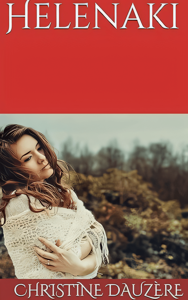 helenaki roman de christine dauzere illustration d'une femme avec un châle