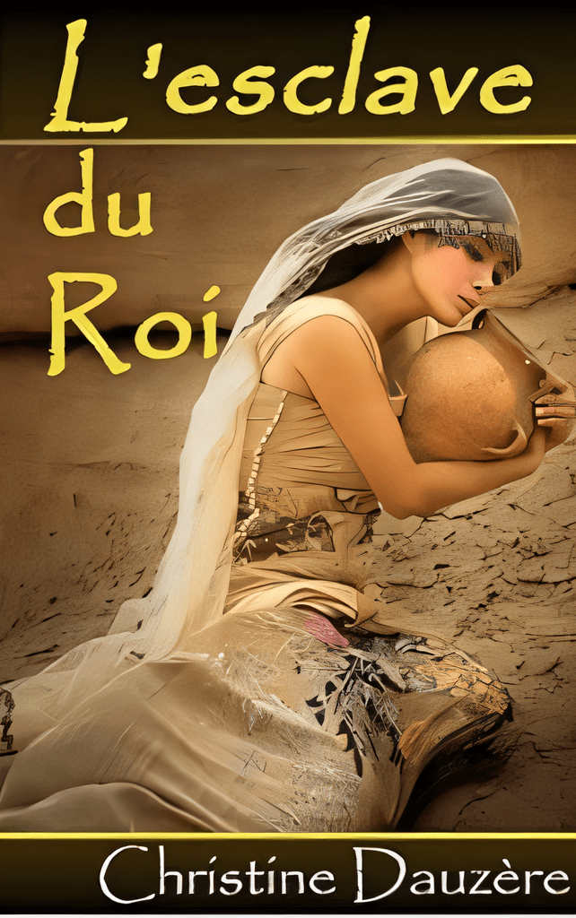 l'esclave du roi roman de christine dauzere illustration d'une femme protégeant une amphore