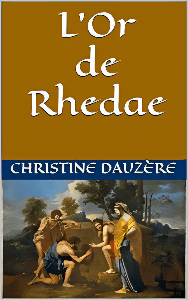 l'or de rhedae roman de christine dauzere illustration d'une scene avec 3 homme