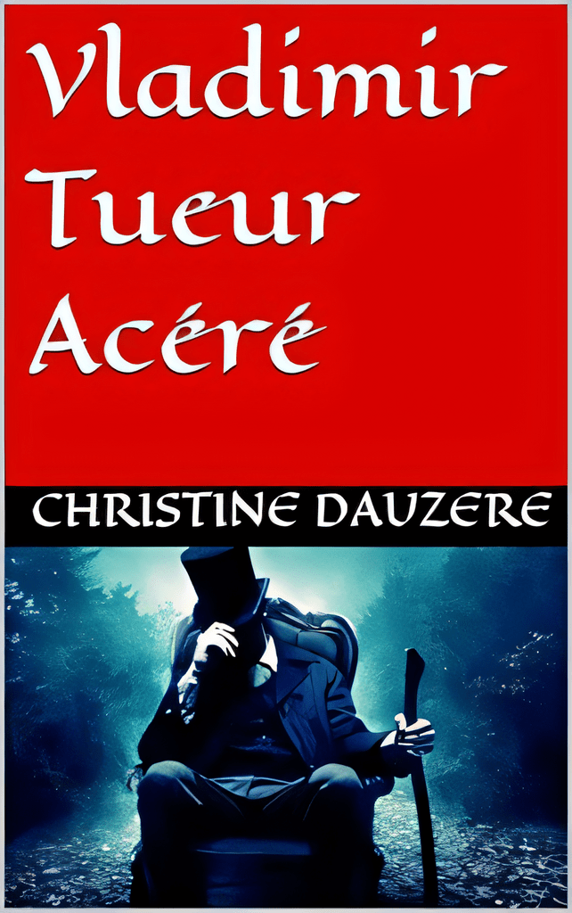 vladimir tueur accéré roman de christine dauzere illustration d'un homme mysterieux asis avec un baton