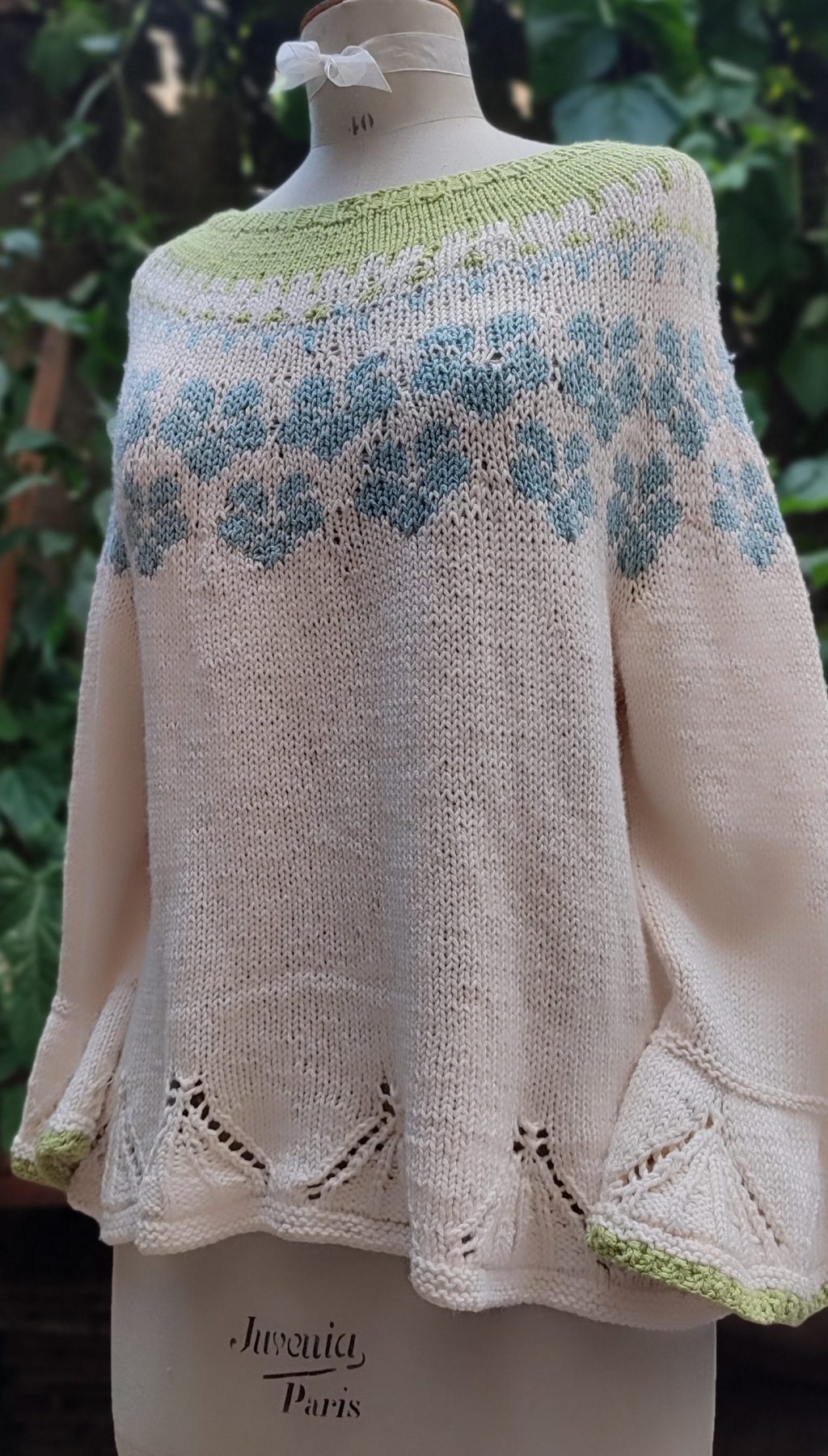 pull tricoté par christine dauzere